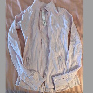 Lululemon Women's light pink zip-up sweatshirt, size: 2